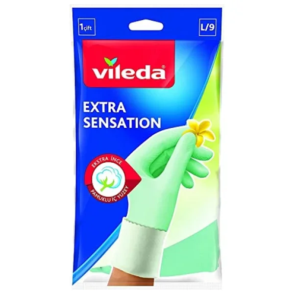 Vileda Extra Sensation Büyük Boy Temizlik Eldiveni - Görsel 6