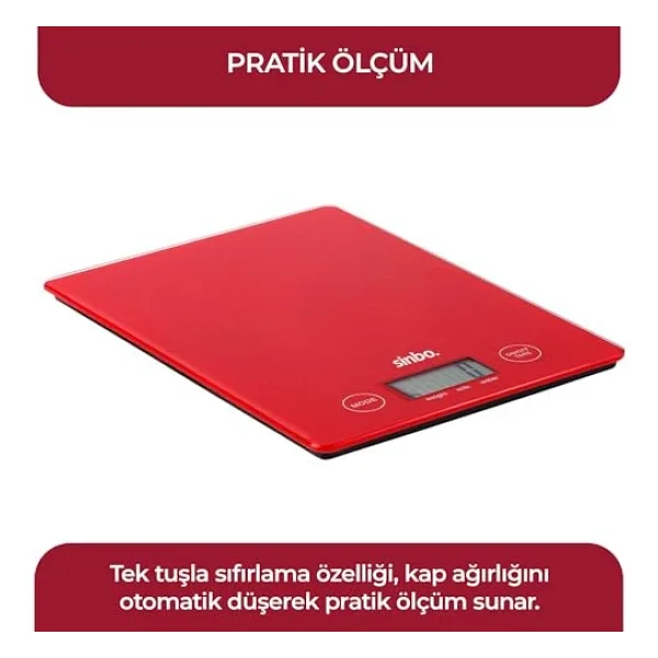 Sinbo Dijital Hassas Mutfak Tartısı - Görsel 6