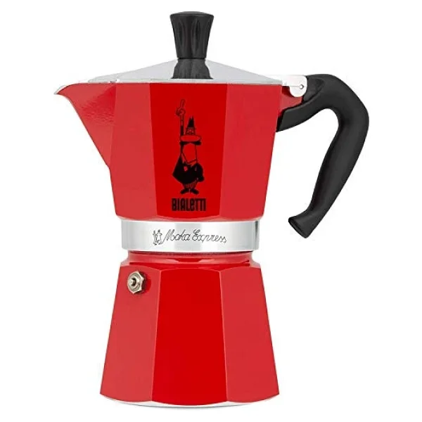 Bialetti Express Kırmızı 3 Cup Moka Pot - Görsel 2