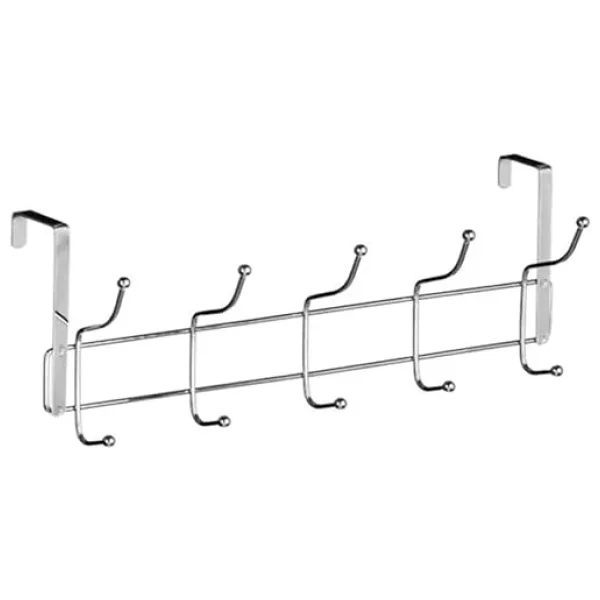 Orret Home 12'l Metal Kapı Arkası Askı, Amerikan Kapı Arkası Askılık, Banyo, Mutfak, Yatak Odası İçin Krom Askı (2 Adet) - Görsel 3