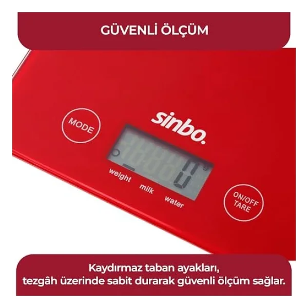 Sinbo Dijital Hassas Mutfak Tartısı - Görsel 8
