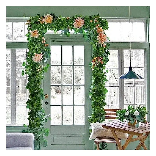 Orret Home 12 Adet 240 Cm Yapay Sarmaşık Yaprak - Doğal Görünümlü Dekoratif Bitki, Bahçe Ve Ev Dekoru, Doğalgaz Borusu Kapatıcı, Peyzaj Ve Organizasyon İçin Yapay Bitki - Görsel 7
