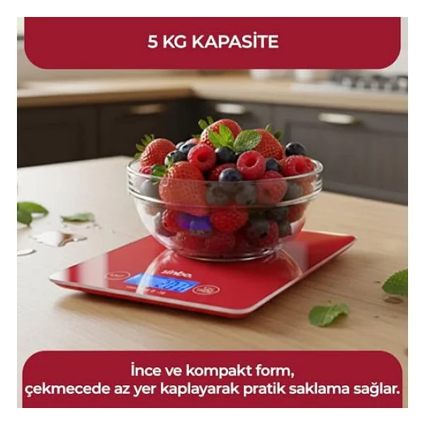 Sinbo Dijital Hassas Mutfak Tartısı - Görsel 9