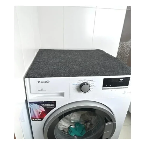 Beylini Çamaşır Makinası Örtüsü Koruma Matı Kaymaz Taban Sıvı Geçirmez Yıkanabilir - Görsel 4