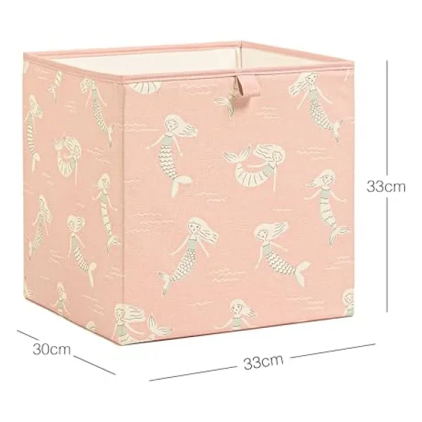 Ocean Home Textile Çocuk Odası Deniz Kızı Kutu 33 X 30 X 33 Cm - Görsel 4