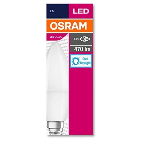 Osram LED 10'lu Paket Mum Clb 40 5w 470 Lümen 6500 Kelvin Beyaz Işık E14 Duy Ampul - Görsel 5