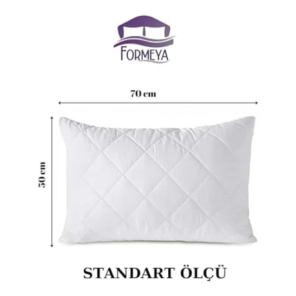 Formeya Pamukkale Alez Kapitone Yastık Koruyucu 2' Li %100 Pamuk 50x70 - Görsel 6
