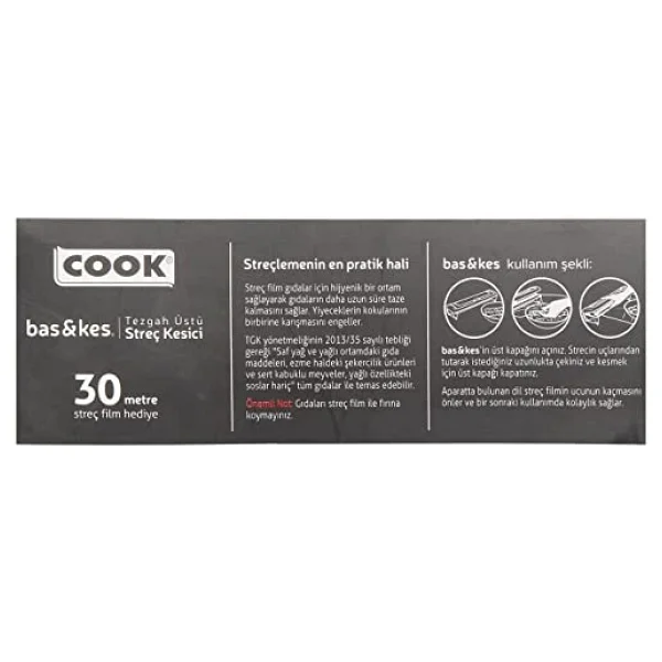 Cook Bas-Kes Streç Film 30x30 M Mavi - Görsel 7