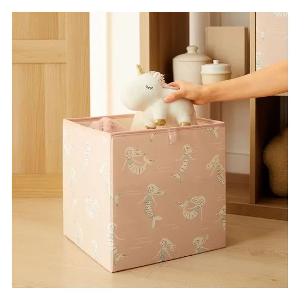 Ocean Home Textile Çocuk Odası Deniz Kızı Kutu 33 X 30 X 33 Cm - Görsel 6
