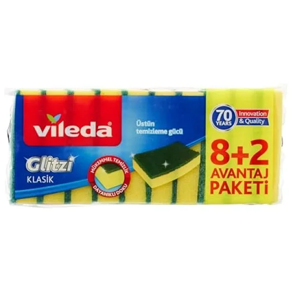 Vileda 10'lu Düz Hijyenik Bulaşık Süngeri - Görsel 4
