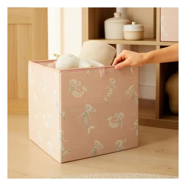 Ocean Home Textile Çocuk Odası Deniz Kızı Kutu 33 X 30 X 33 Cm - Görsel 9