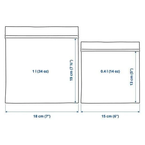 Ikea Kilitlenebilir Buzdolabı Poşeti Meridyendukkan Siyah-Sarı 60 Adet Geometrik Desen - Görsel 5