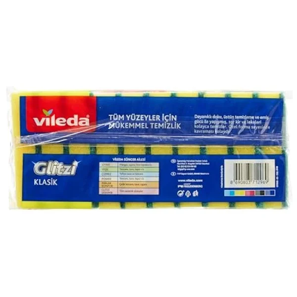 Vileda 10'lu Düz Hijyenik Bulaşık Süngeri - Görsel 5