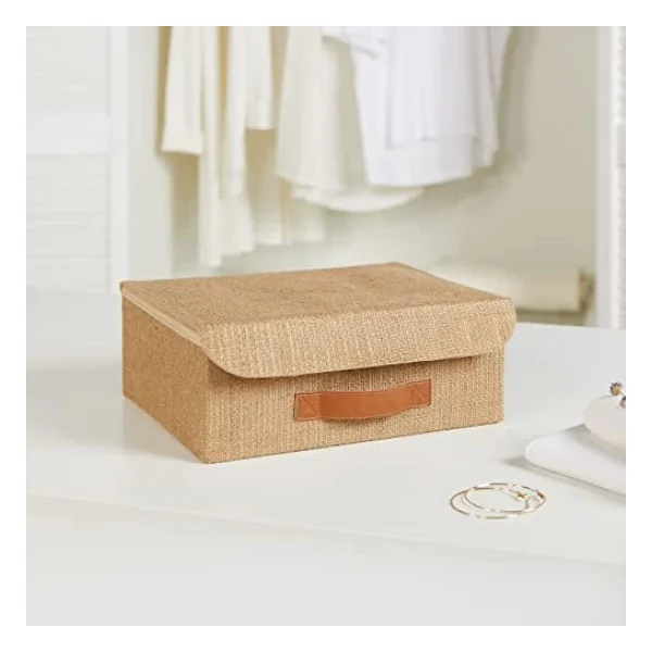Ocean Home Textile Çekmece İçi Jüt Kapaklı Kutu 30 X 23 X 11 Cm - Görsel 6