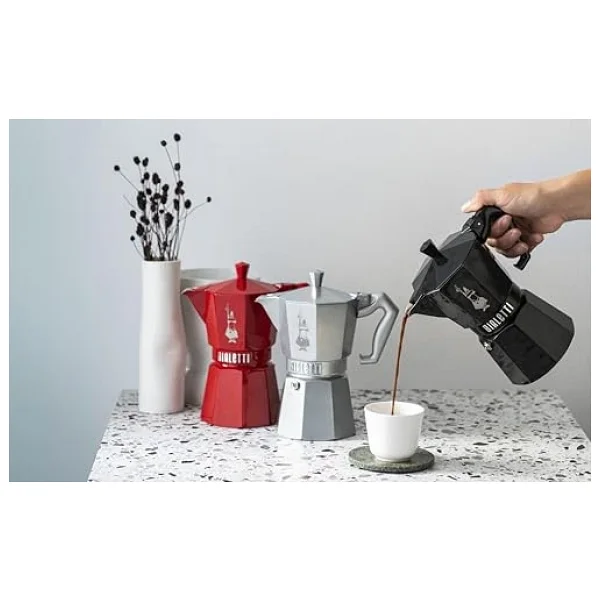 Bialetti Express Exclusive Siyah 3 Cup Moka Pot - Görsel 4