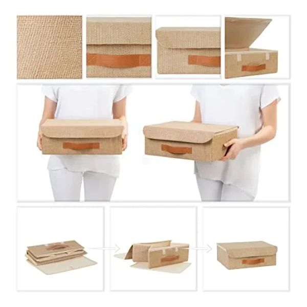 Ocean Home Textile Çekmece İçi Jüt Kapaklı Kutu 30 X 23 X 11 Cm - Görsel 9