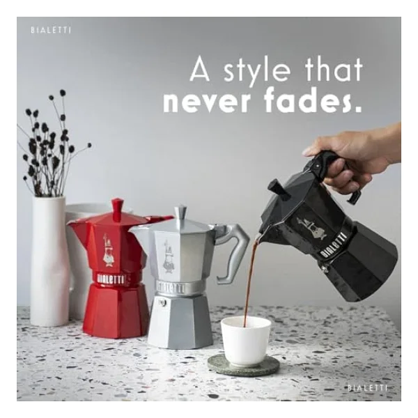 Bialetti Express Exclusive Siyah 3 Cup Moka Pot - Görsel 5