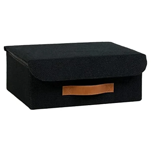 Ocean Home Textile Ocean Home Textile Çekmece İçi Siyah Renk Jüt Kapaklı Kutu 30 X 23 X 11 Cm - Görsel 3