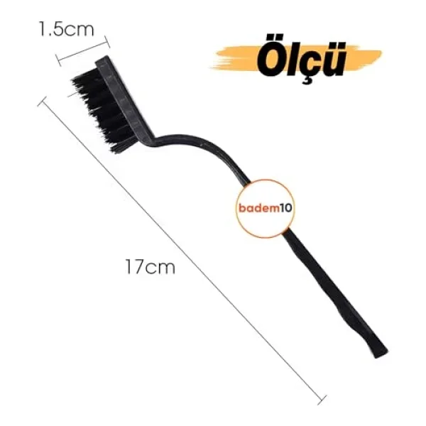 3'lü Set Mutfak Temizlik Tel Fırça Seti Plastik Çok Amaçlı Temizleme Fırçası Kir Pas Kireç Izgara - Görsel 5