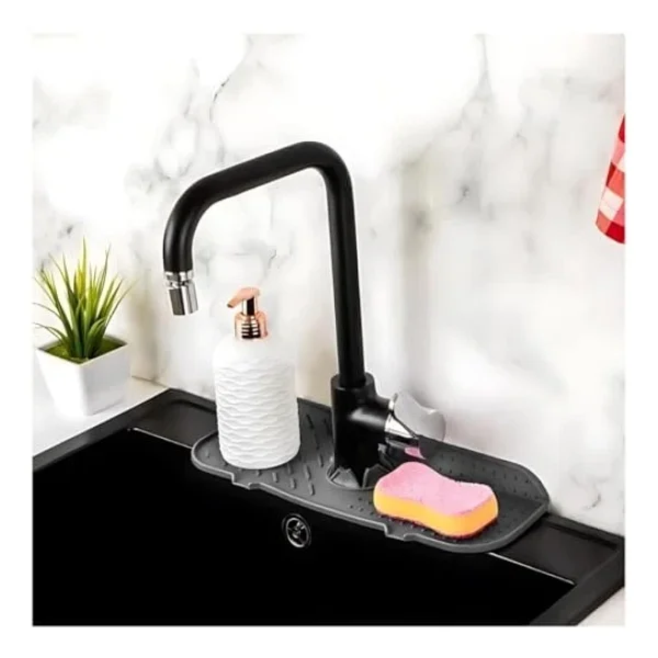 Su Tutucu Musluk Matı - Mutfak Ve Banyo İçin Koruyucu Musluk Ve Lavabo Altı Mat - Görsel 5