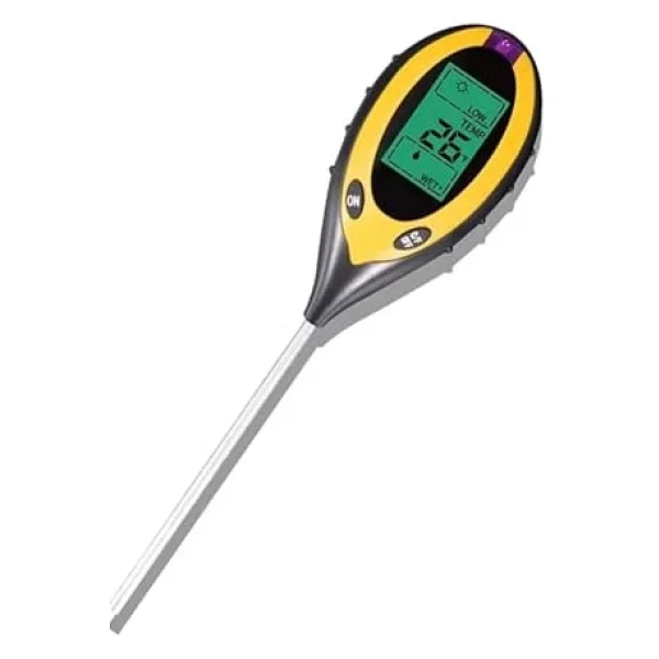 Unichrome 4'lü Toprak Ph Ölçer Sıcaklık Ölçer Nem Ölçer Işık Ölçer Pilsiz Toprak Test Aleti - Görsel 5