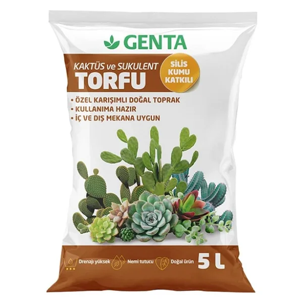 Genta Kaktüs Bakım Paketi - Kaktüs Toprağı - Kaktüs Besini - Görsel 4