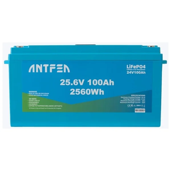 Antfea 25.6 V 100 Ah Lifepo4 Alityum 2 Adet Akıllı Solar Akü - Görsel 10