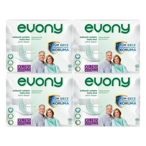 Evony Belbantlı Ekstra Büyük Boy XL 30'lu 4 Adet Hasta Bezi - Görsel 6