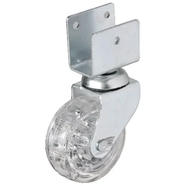 Hts 328 - 50x20 Mm Şeffaf Makaralı Kısa U Tablalı Teker 4 Adet - Görsel 4