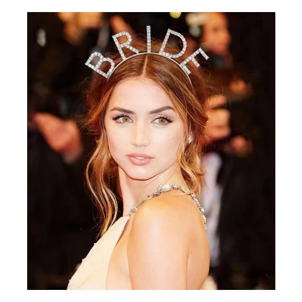 Bekarlığa Veda Kristal Taşlı Gümüş Bride Tacı - Görsel 3