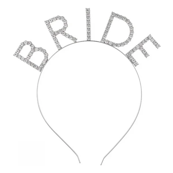 Bekarlığa Veda Kristal Taşlı Gümüş Bride Tacı - Görsel 4