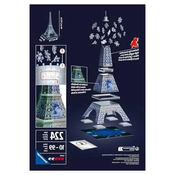 Yapıştırıcısız 3d Eyfel Kulesi Puzzle Seti - Görsel 4