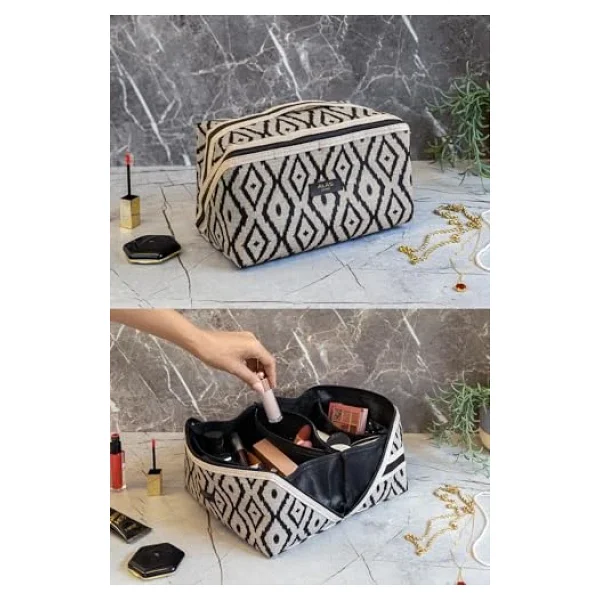 Pazar Kapısı BOHE Makyaj Çantası Düzenleyici Seyahat Tipi Çanta Organizer - Görsel 3