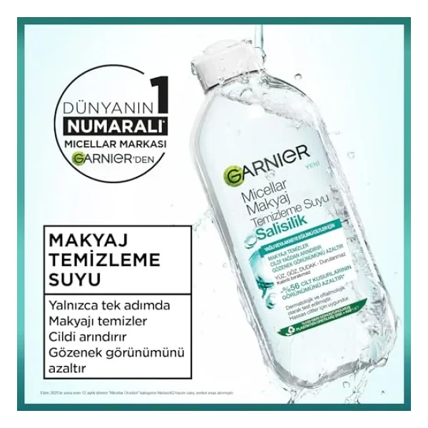 Garnier Salisilik Micellar 400 Ml Makyaj Temizleme Suyu - Görsel 9