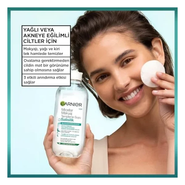 Garnier Salisilik Micellar 400 Ml Makyaj Temizleme Suyu - Görsel 7