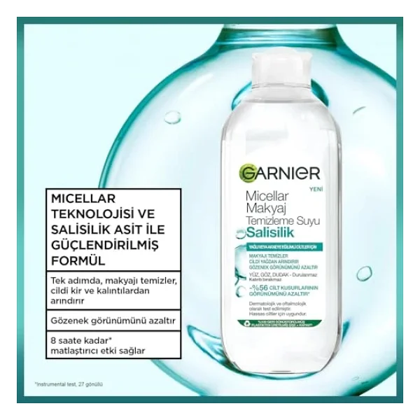 Garnier Salisilik Micellar 400 Ml Makyaj Temizleme Suyu - Görsel 6