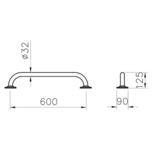 Vitra A44449 Arkitekta 60 Cm Tutunma Barı - Görsel 6