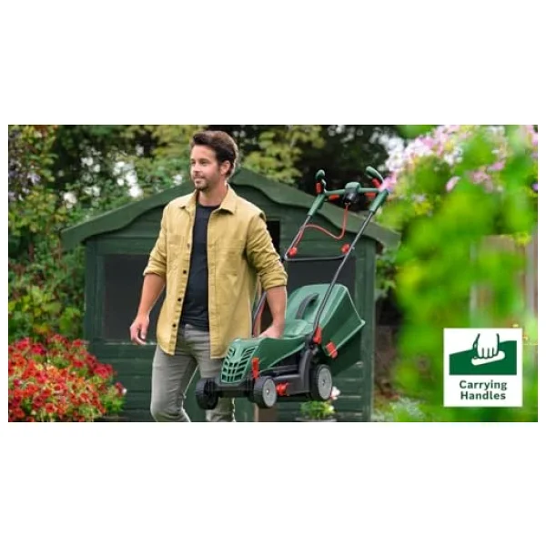 Bosch Home & Garden Universal Rotak 37-555 Çim Biçme Makinesi 1400 W Motor, Kesim Genişliği: 37 Cm, 40 Litre Çim Toplama Sepeti, Ergoflex Saplar - Görsel 6