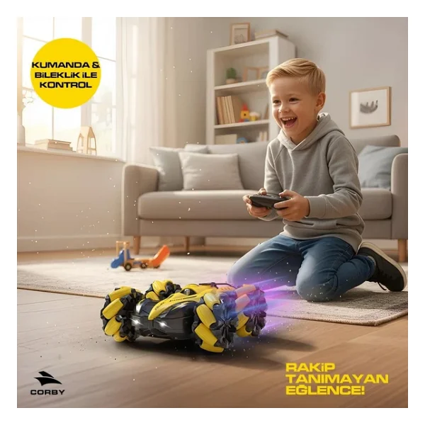 Corby Vortex Csg10 Uzaktan Kumandalı Akrobat Araba - Görsel 5