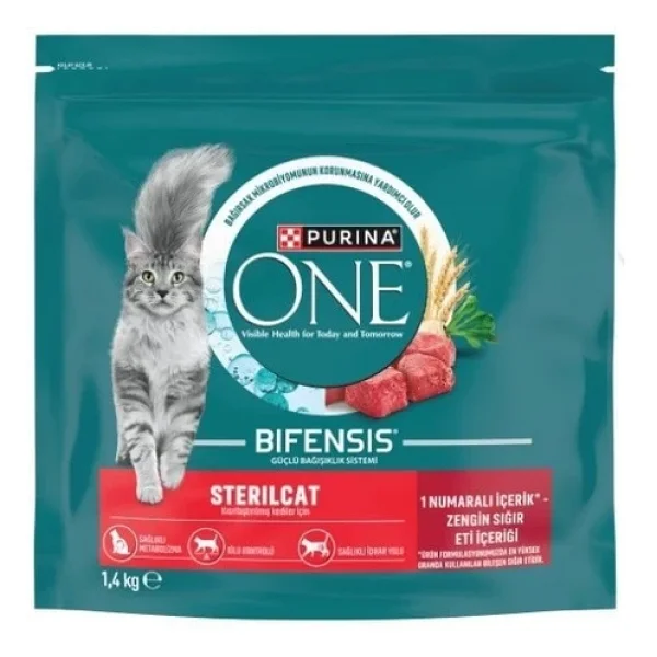 Purina One Sığır Etli 1.4 Kg Kısırlaştırılmış Yetişkin Kedi Maması - Görsel 4
