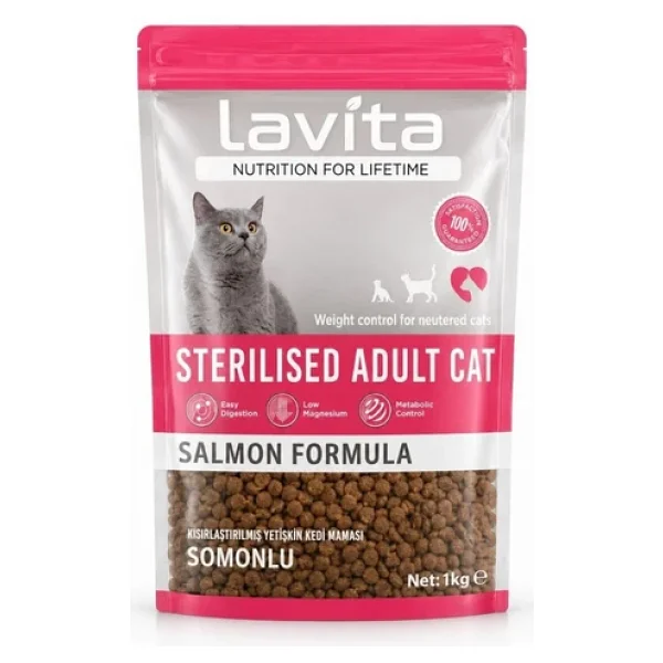 Lavital Somonlu Kısırlaştırılmış Kedi Maması 1 Kg - Görsel 4