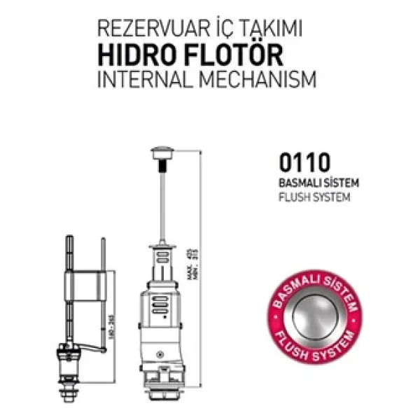 Nkp Rezervuar Iç Takımı Basmalı Sistem, Hidro Flatör 0110 - Görsel 7