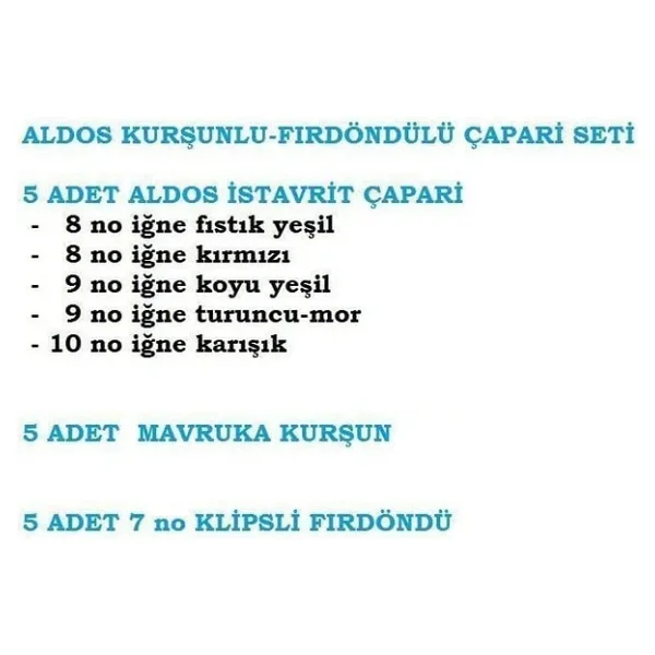 Çapari Istavrit, Kurşunlu Fırdöndülü Çapari Set 5'li Paket - Görsel 2