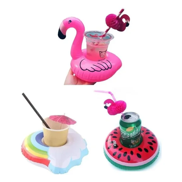 3lü Şişme Havuz Deniz Bardak Tutucu Float Bar Seti - Görsel 6