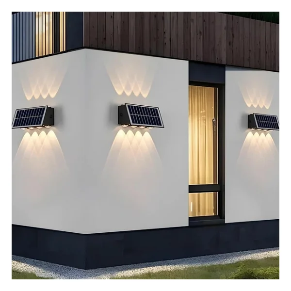 20w Güneş Enerjili Dış Mekan Bahçe Duvar Lambası - Cata Kos Solar LED Aplik - Ip65 Su Geçirmez, 3200k Gün Işığı & Amber Dekoratif Aydınlatma (Gün Işığı) - Görsel 7