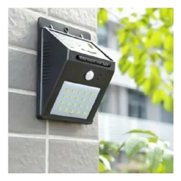 20 Led'li Sensörlü Solar Bahçe Balkon Duvar Lambası - Görsel 4