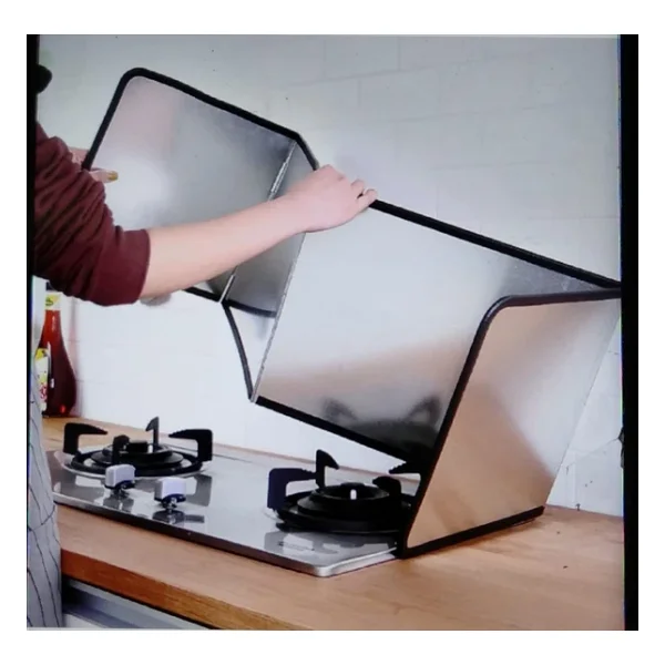 Yağ Sıçratmaz Ocak Arkası Koruyucu 120x30 Büyük Boy Katlanabilir Paslanmaz Metal Sac - Görsel 5