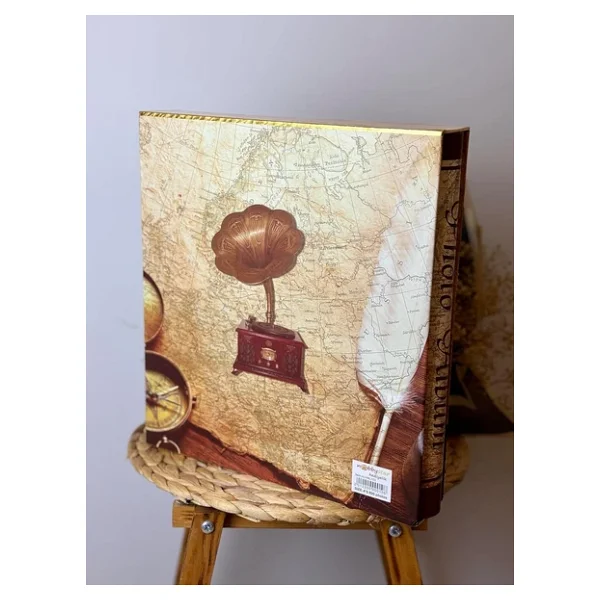 Rabsev Rs21 Fotoğraf Albümü 10x15cm 600 Lük Gramafon Desenli Kutulu Yatay Dikey Modeli - Görsel 6