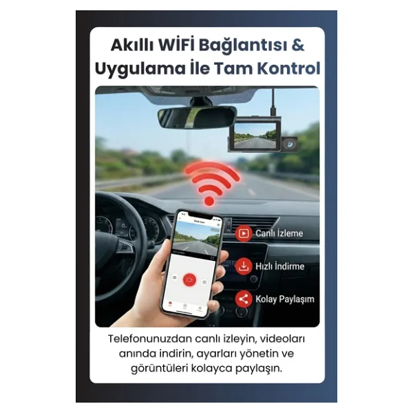 Mieco X18 3 Kameralı Araç Kamerası Seti - Görsel 5