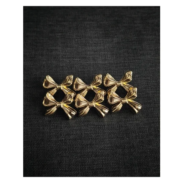Nesgo Moda Z.A.R.A Fiyonk Model Metal Gold Düğme 6 Adet 23 Mm 36 Boy - Görsel 3